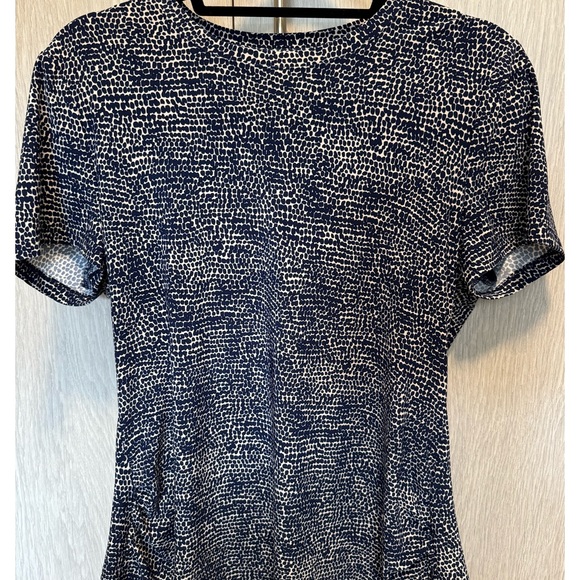Anne Klein Navy Patterned Blouse Size Large - Picture 3 of 6